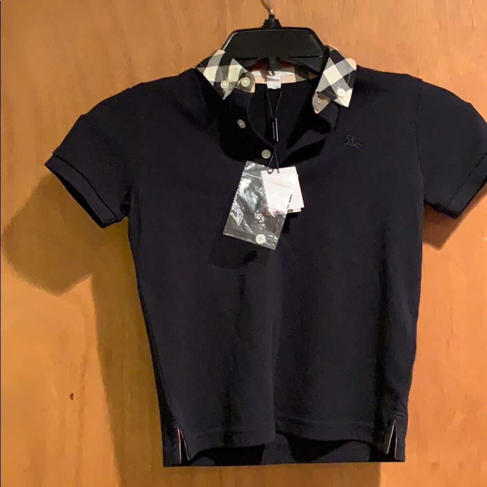Burberry kids polo shirt in black